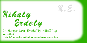 mihaly erdely business card